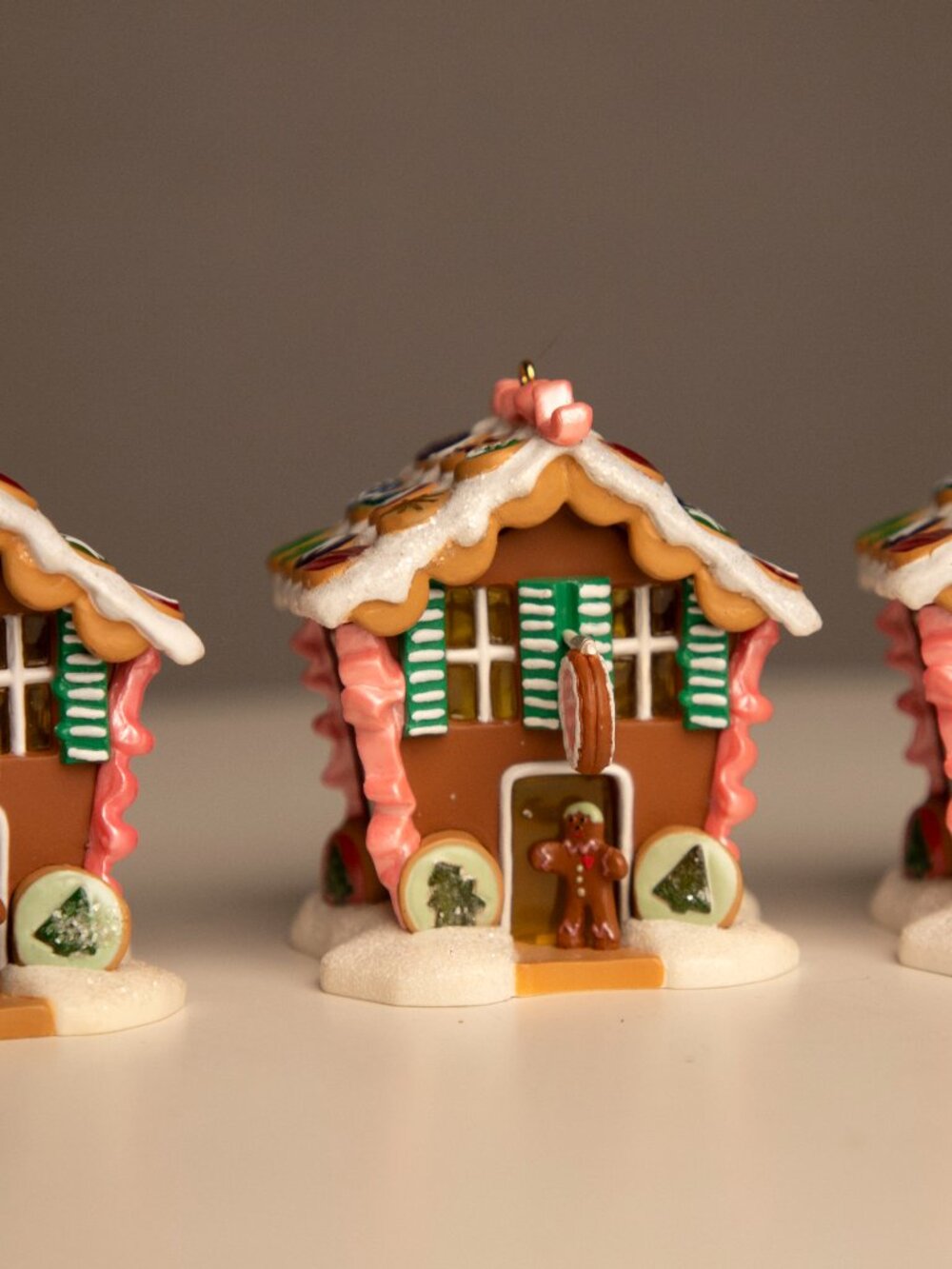 2007 Hallmark Gingerbread House Keepsake Christmas Ornaments Set of 3